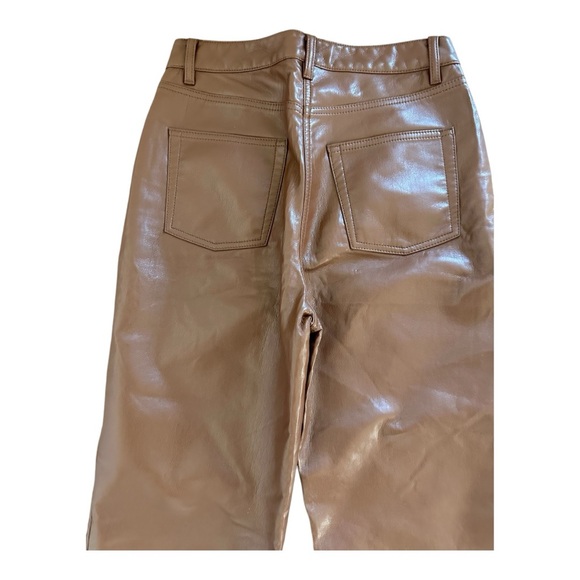 The Melina Pant Hi-waisted Vegan Leather Cognac - Picture 2 of 6